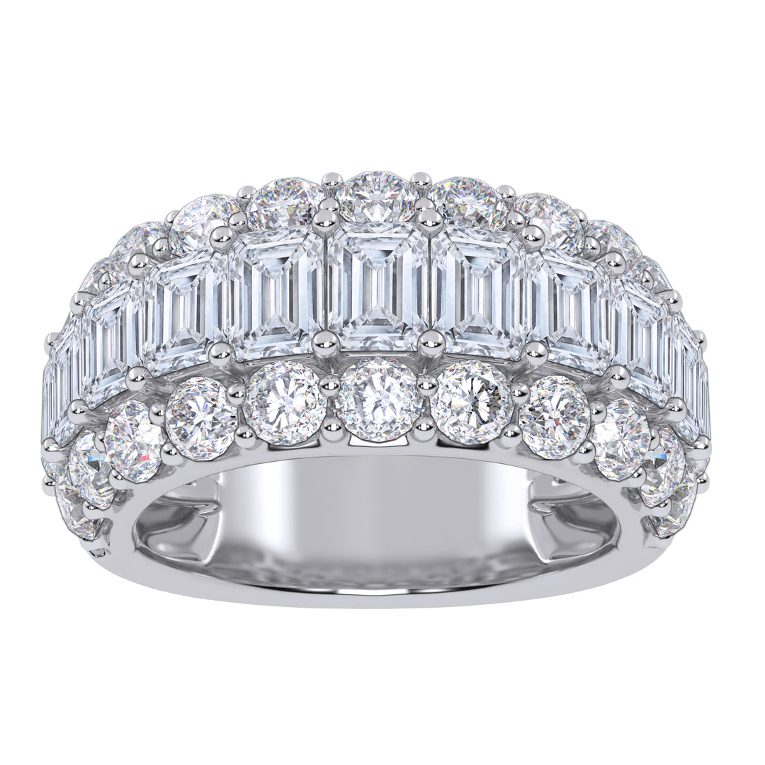14K 5.00CT Certified Lab Grown Mens Band