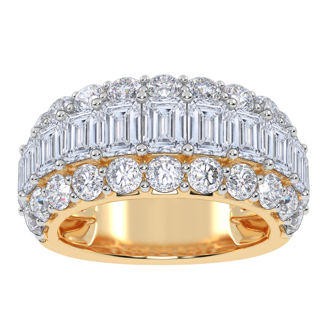 14K 5.00CT Certified Lab Grown Mens Band