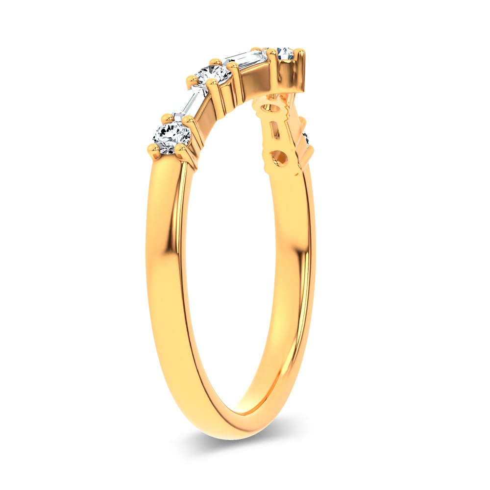 14K 0.21CT Certified Lab Grown  Diamond Enhancer Band