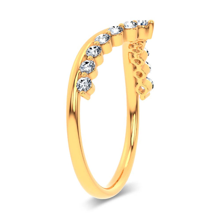 14K 0.25CT Certified Lab Grown  Diamond Enhancer Band