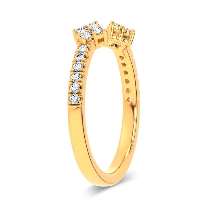 14K 0.20CT Certified Lab Grown  Diamond Enhancer Band