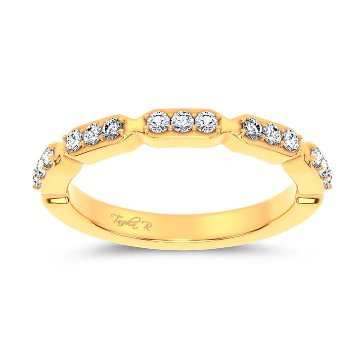14K 0.25CT Certified Lab Grown Fancy Band