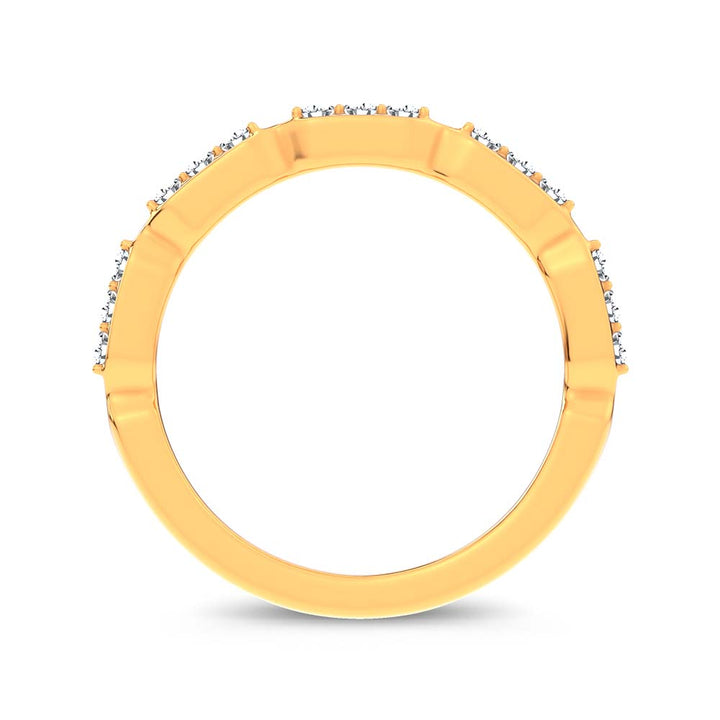 14K 0.25CT Certified Lab Grown Fancy Band