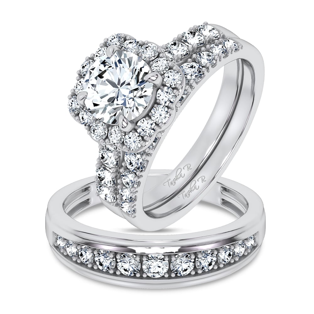 14K 3.00CT Certified Lab Grown TRIO SET