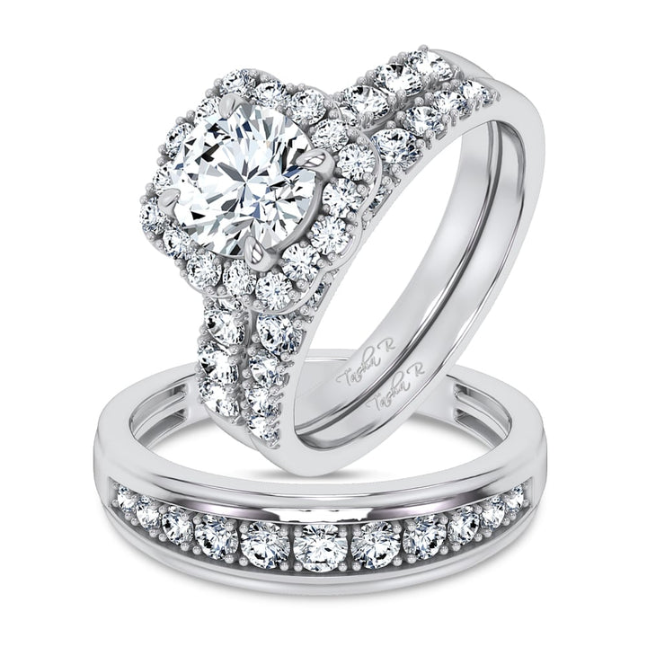 14K 3.00CT Certified Lab Grown TRIO SET