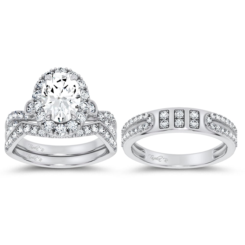 14K 3.17CT Certified Lab Grown TRIO SET