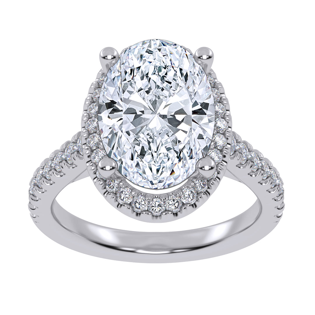 10K 4.55CT Certified Lab Grown Diamond Engagement Ring