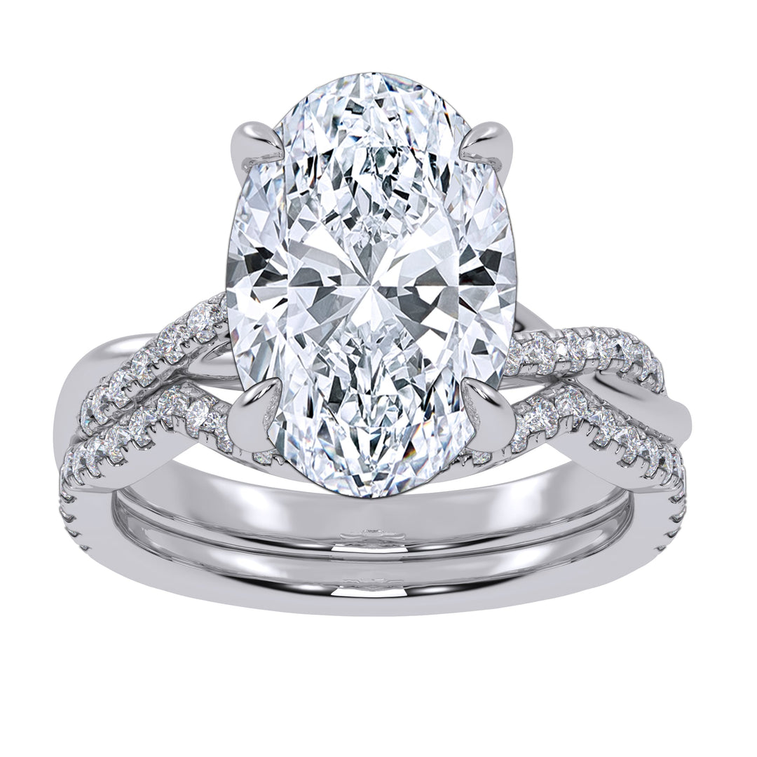 10K 4.33CT Certified Lab Grown DIAMOND BRIDAL SET