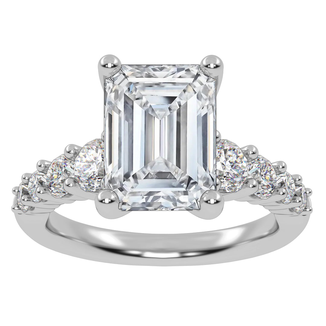 10K 3.75CT Certified Lab Grown Diamond Engagement Ring