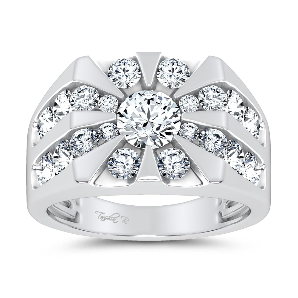 14k 3.00CT Certified Lab Grown Mens Ring