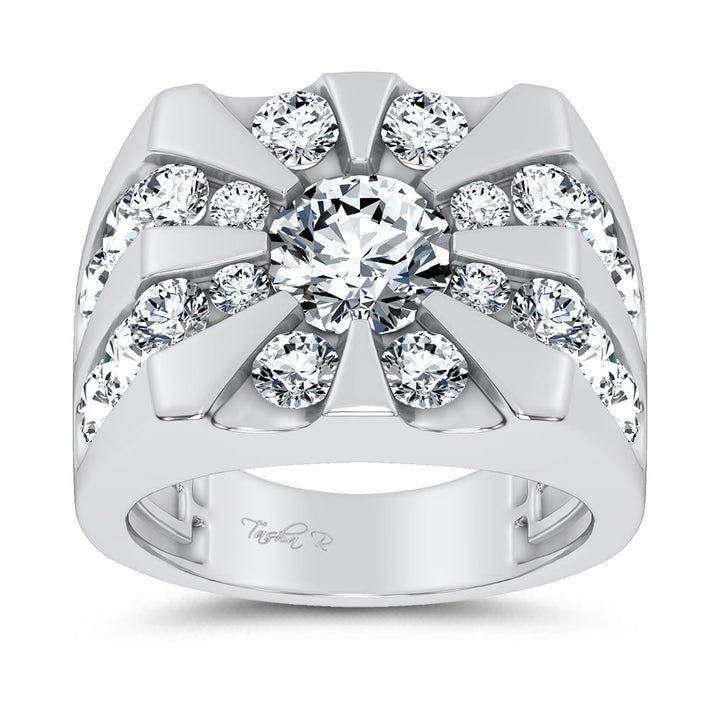 14k 5.00CT Certified Lab Grown Mens Ring