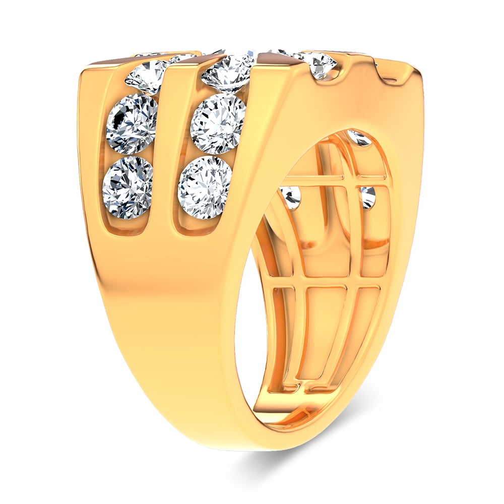 14k 5.00CT Certified Lab Grown Mens Ring