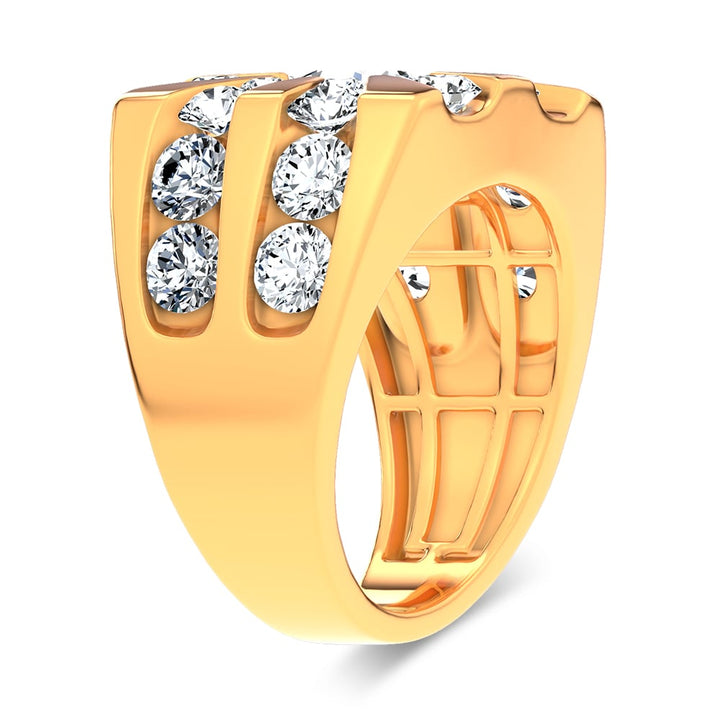 14k 5.00CT Certified Lab Grown Mens Ring