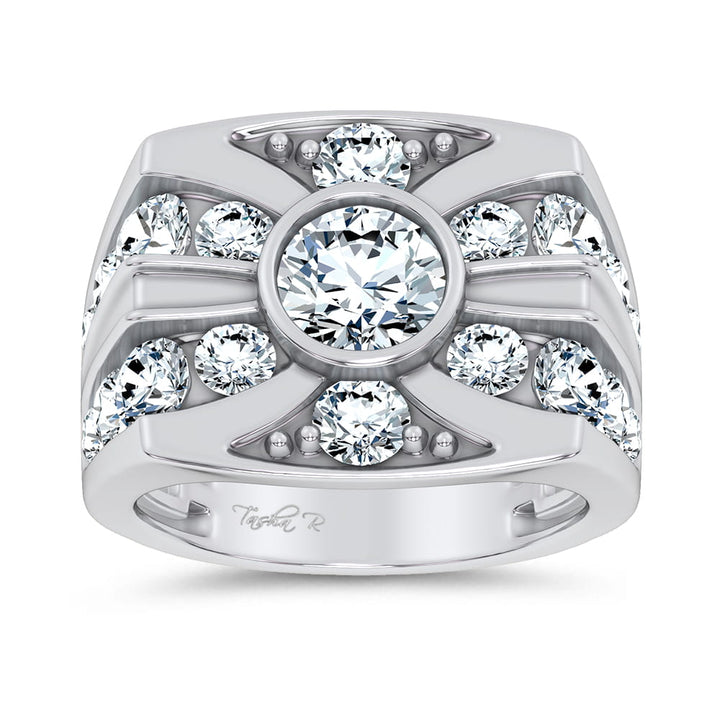 14k 4.75CT Certified Lab Grown Mens Ring