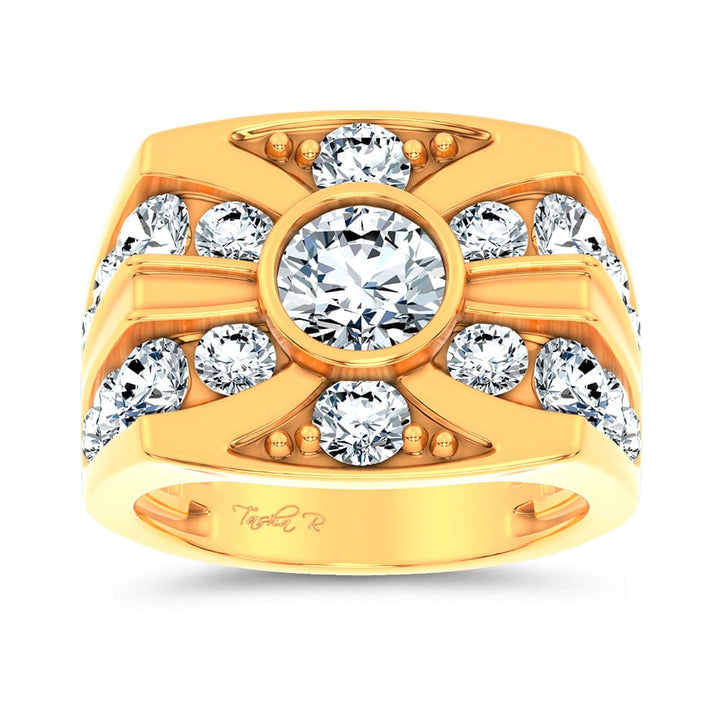 14k 4.75CT Certified Lab Grown Mens Ring