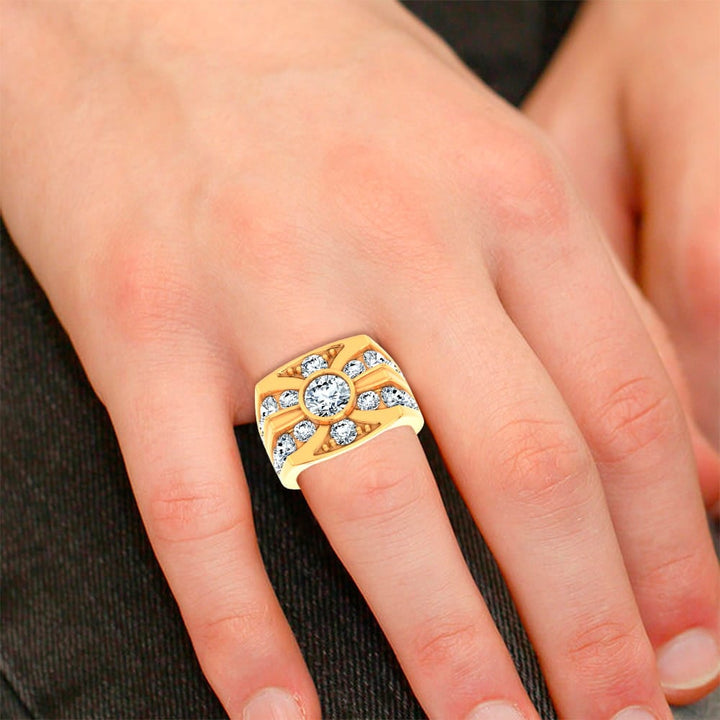 14k 4.75CT Certified Lab Grown Mens Ring
