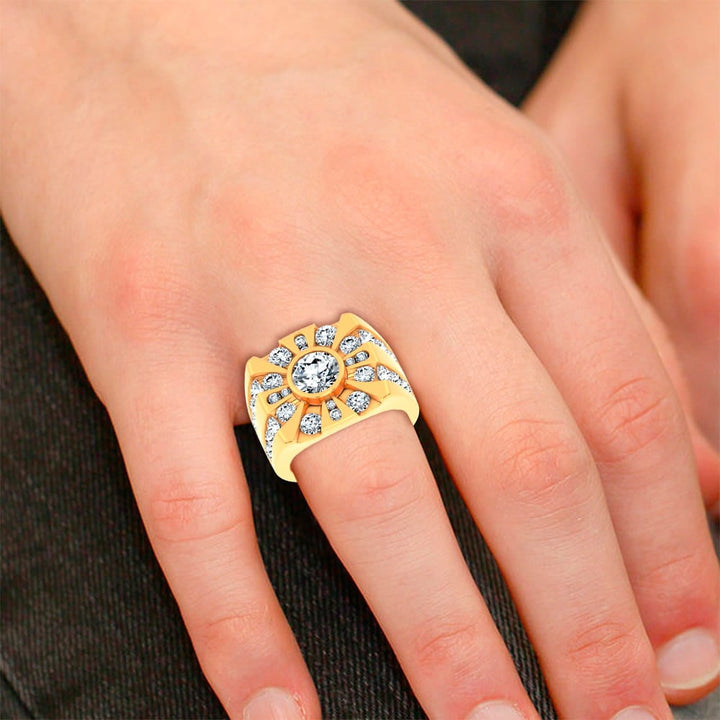 14k 4.49CT Certified Lab Grown Mens Ring