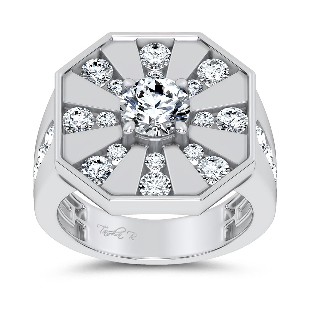 14k 3.00CT Certified Lab Grown Mens Ring