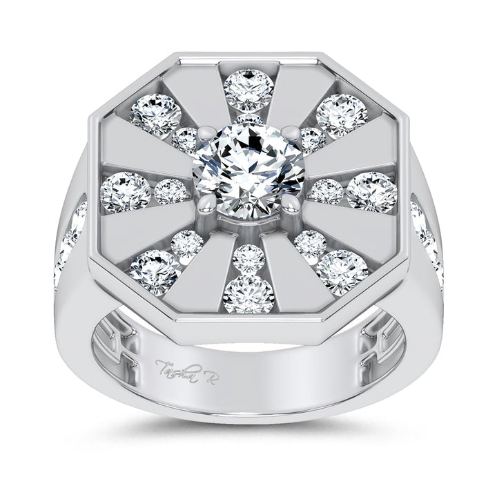 14k 3.00CT Certified Lab Grown Mens Ring