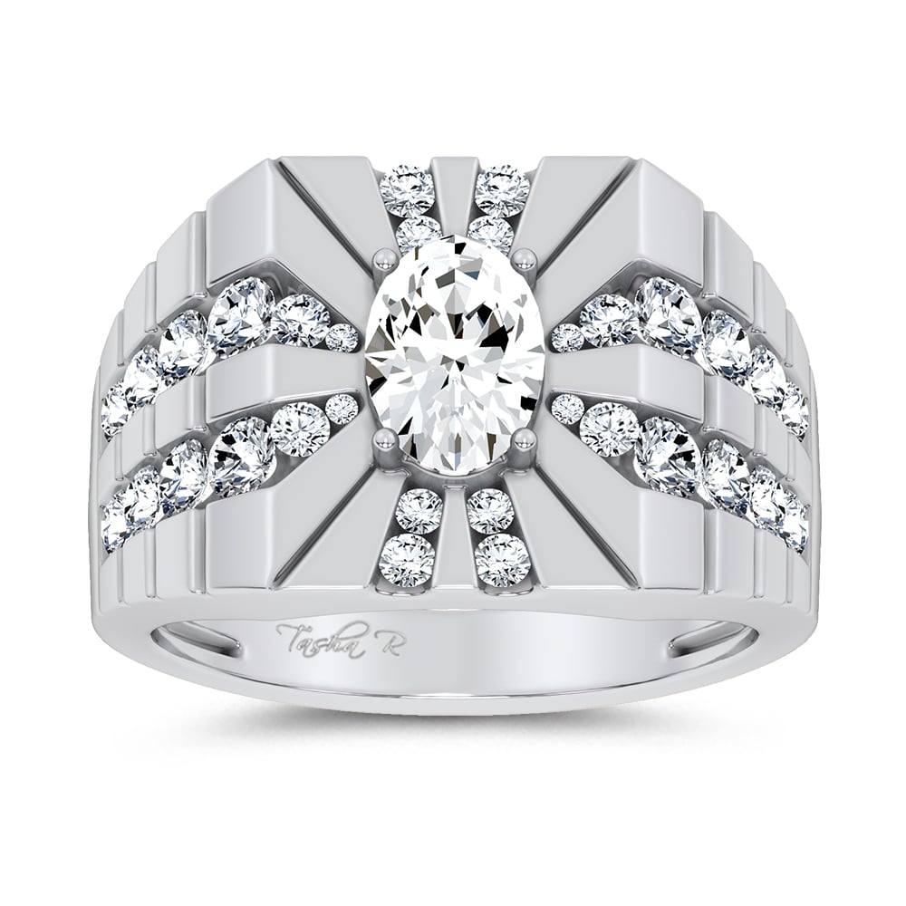 14K 2.25CT Certified Lab Grown Mens Ring