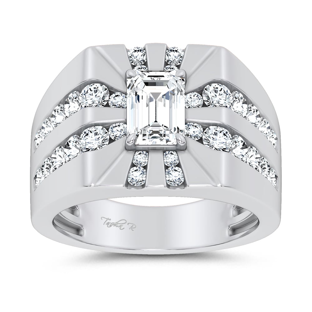 14k 3.00CT Certified Lab Grown Mens Ring