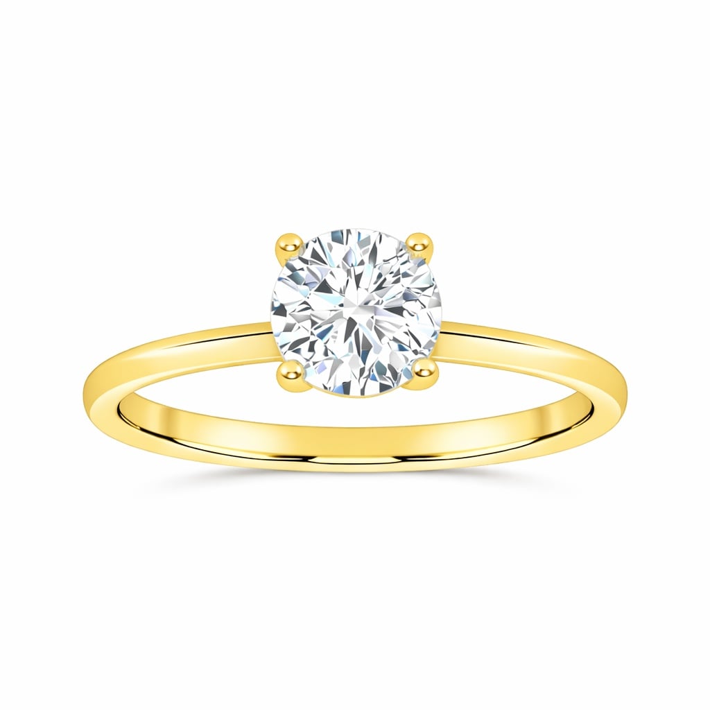 10K 1.00CT  Certified Lab Grown Solitaire Ring