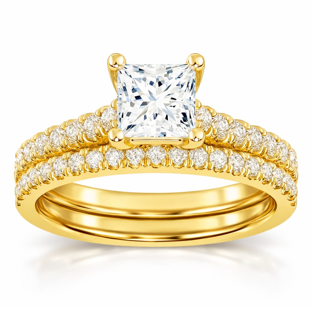 10K 1.50CT  Certified Lab Grown Diamond Bridal Set