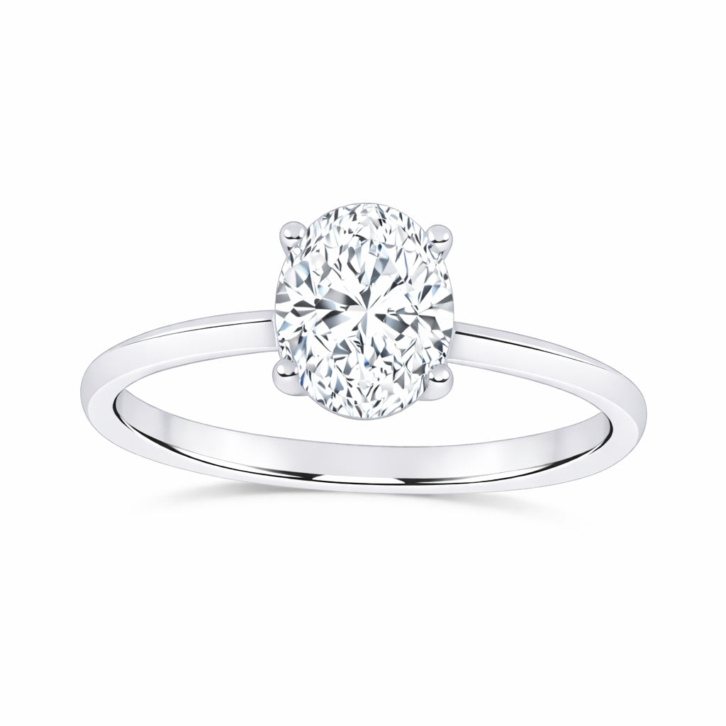 10K 1.00CT  Certified Lab Grown Solitaire Ring