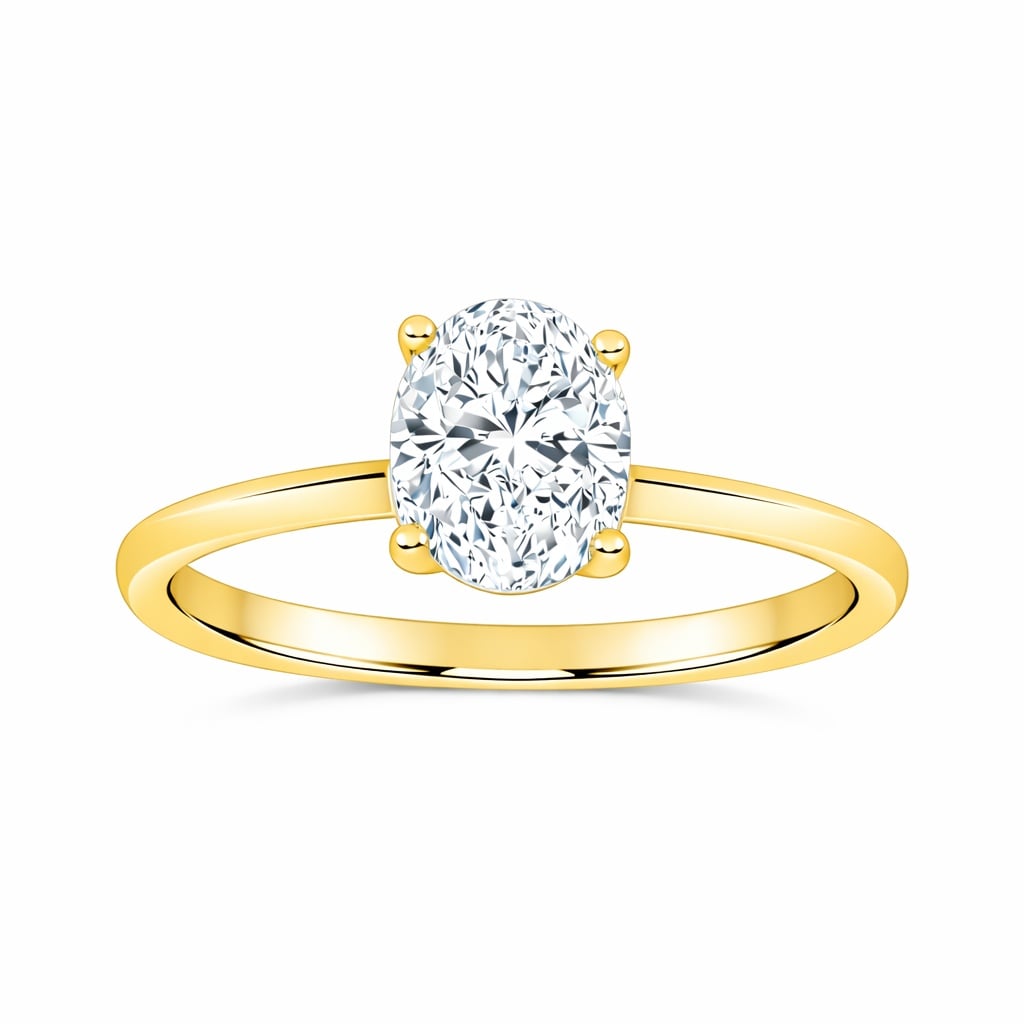 10K 1.00CT  Certified Lab Grown Solitaire Ring