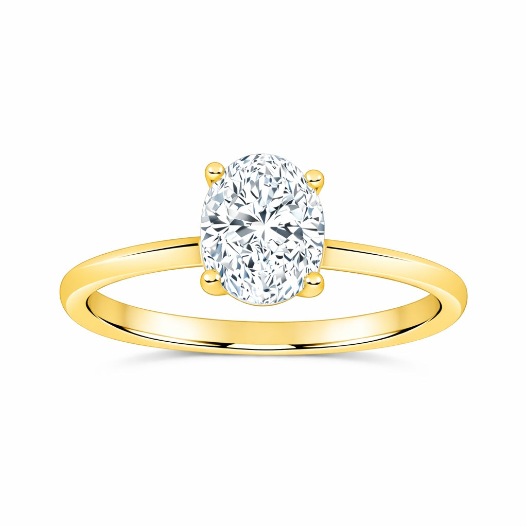 10K 1.00CT  Certified Lab Grown Solitaire Ring