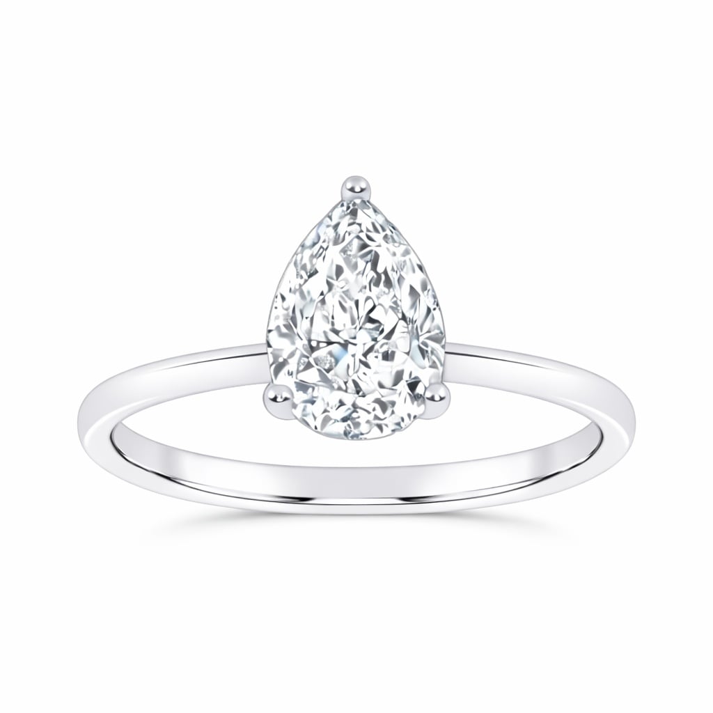 10K 1.00CT  Certified Lab Grown Solitaire Ring