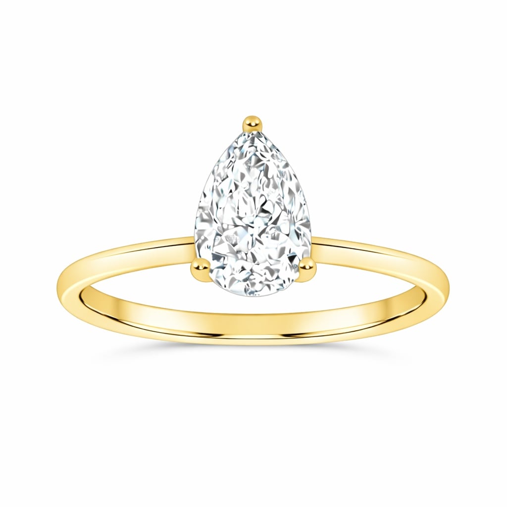 10K 1.00CT  Certified Lab Grown Solitaire Ring