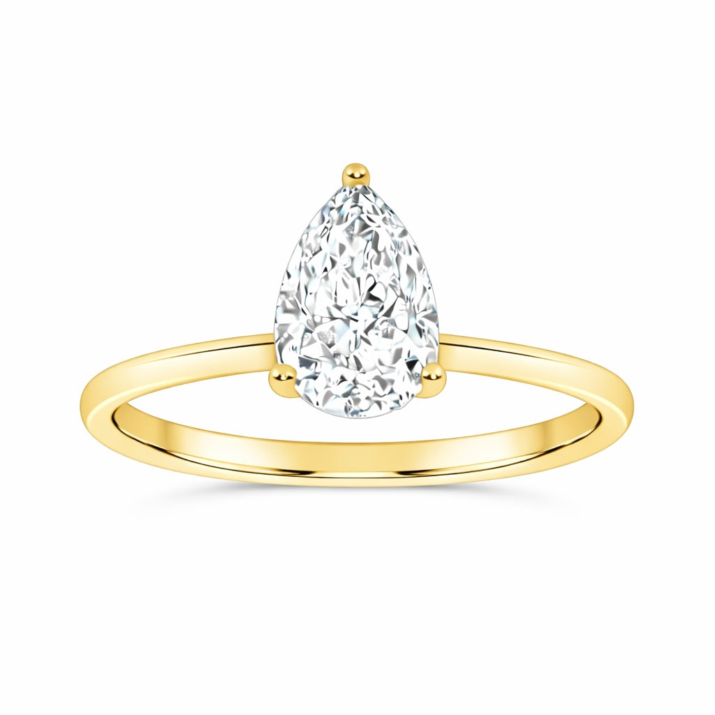 10K 1.00CT  Certified Lab Grown Solitaire Ring