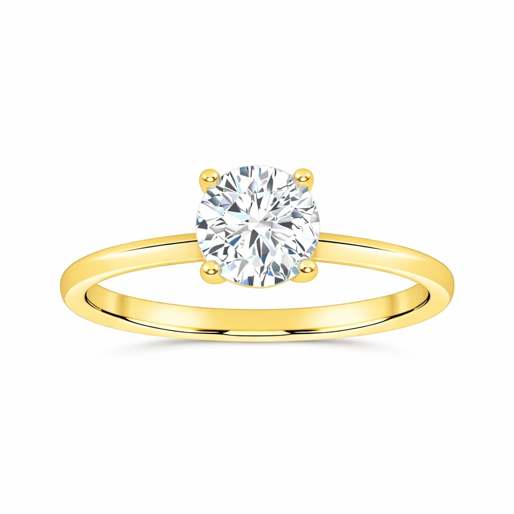 10K 0.50CT  Certified Lab Grown Solitaire Ring