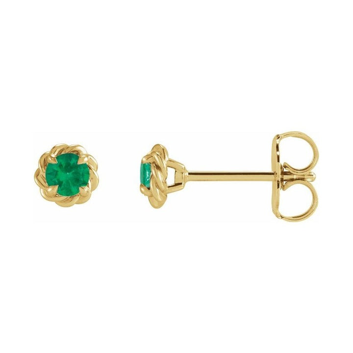 Round 4-Prong Claw Stud Earrings