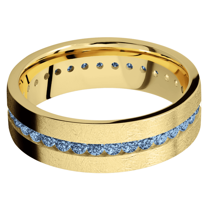 18K Yellow Gold + Distressed Finish
