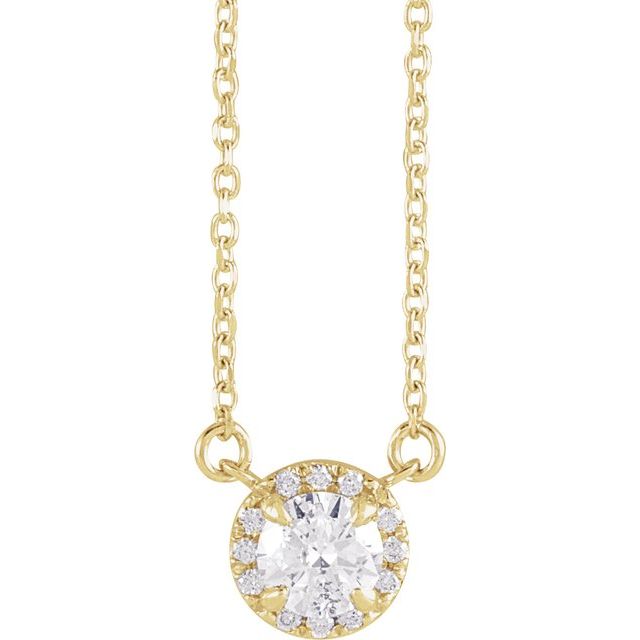 French-Set Halo-Style Necklace or Center