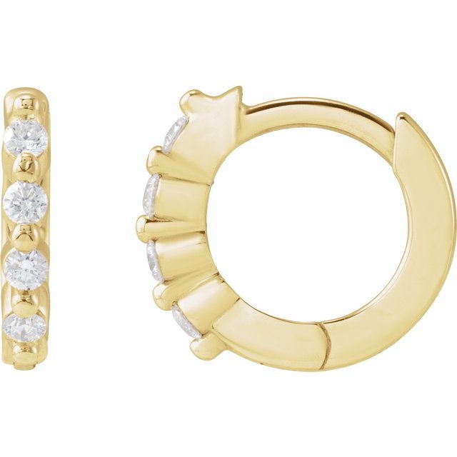 Accented Hinged Hoop Earrings