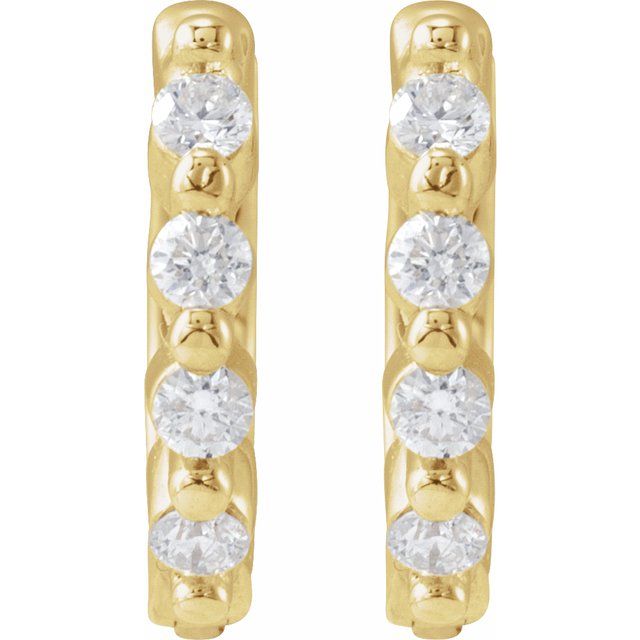 Accented Hinged Hoop Earrings