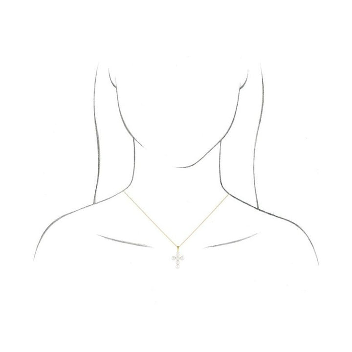 Pearl Cross Necklace or Pendant