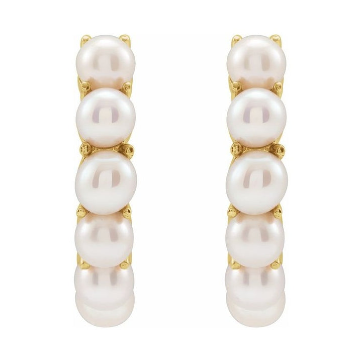 Pearl Huggie Earrings