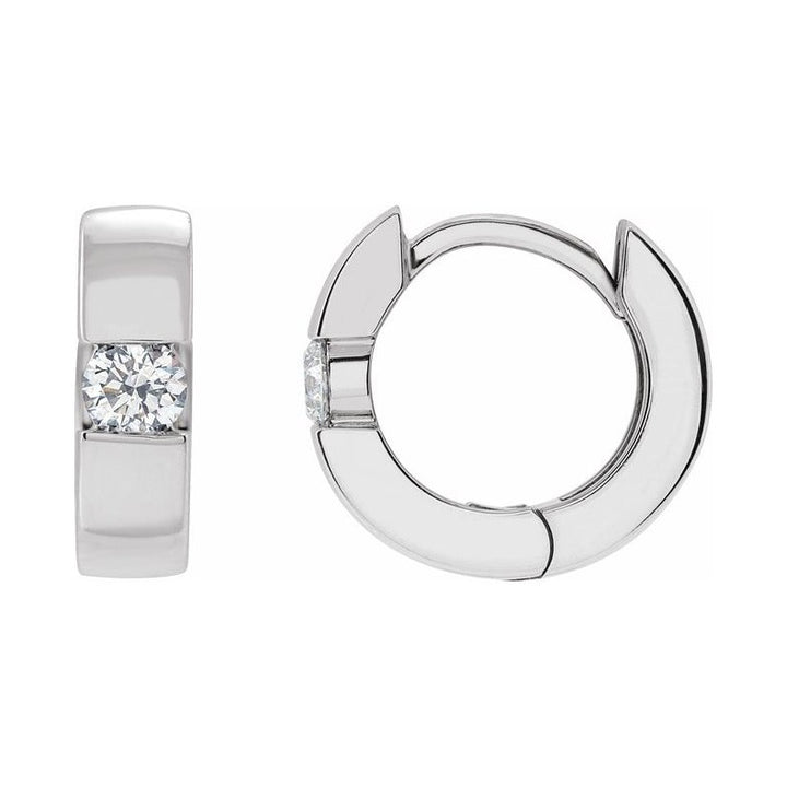 Accented Huggie Hoop Earrings
