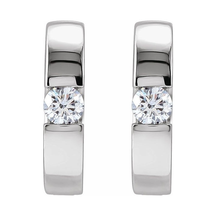 Accented Huggie Hoop Earrings