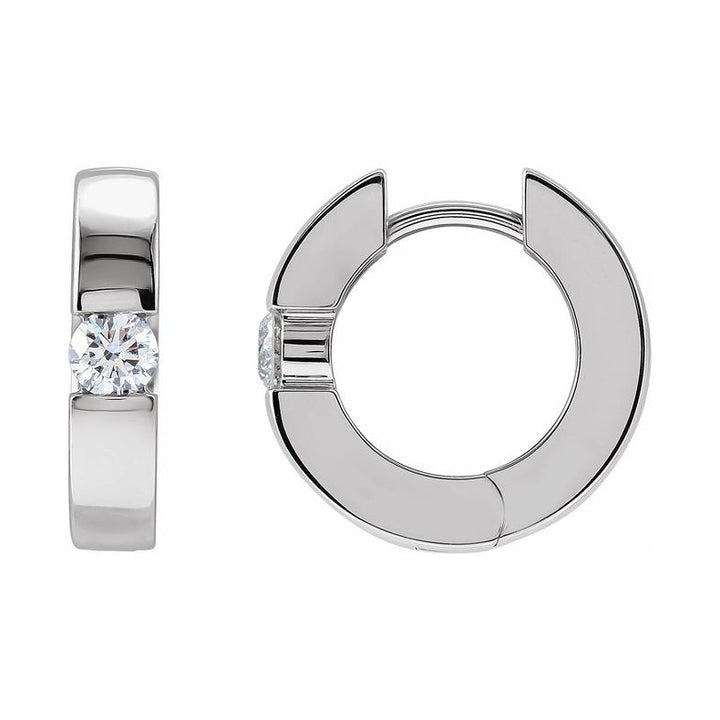 Accented Huggie Hoop Earrings