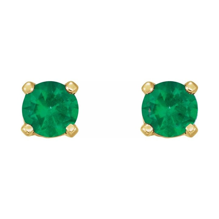 Round 4-Prong Stud Earrings