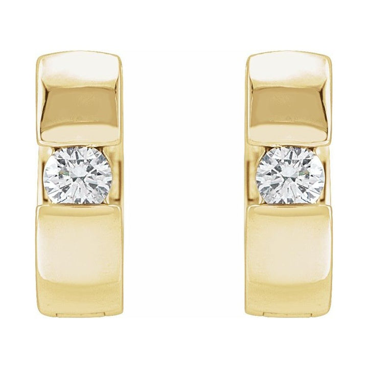 Accented Huggie Hoop Earrings