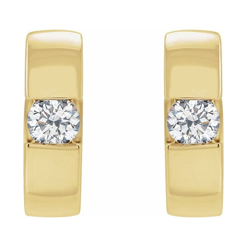 Accented Huggie Hoop Earrings