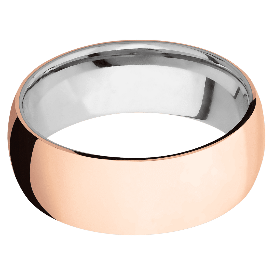 18K Rose Gold + Polish Finish + Titanium