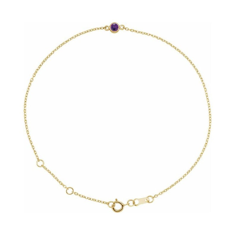 Bezel-Set Link Bracelet