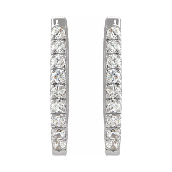 Accented U-Hoop Earrings